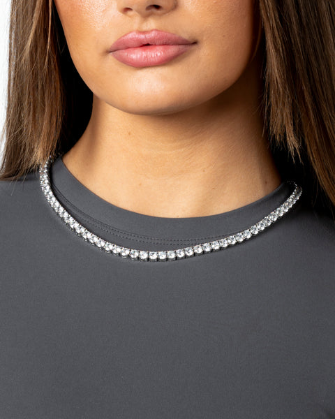 WOMENS 5MM TENNIS CHAIN - WHITE GOLD