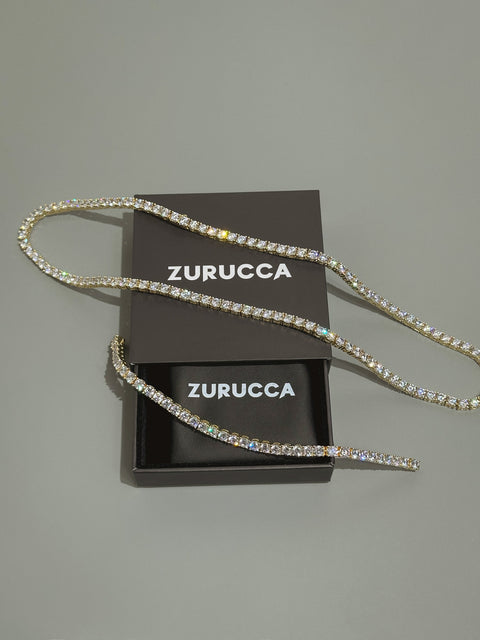 5MM TENNIS CHAIN & BRACELET - GOLD