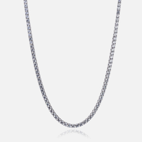 WOMENS 5MM TENNIS CHAIN - WHITE GOLD