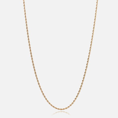 3MM ROPE CHAIN + BRACELET SET - GOLD