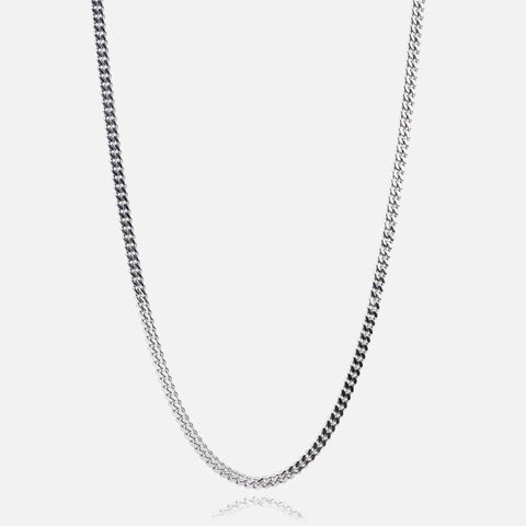 5MM CUBAN CHAIN + BRACELET SET - WHITE GOLD