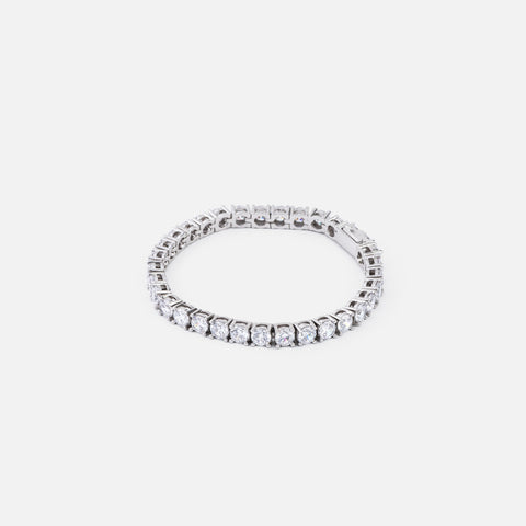 5MM TENNIS CHAIN & BRACELET - WHITE GOLD