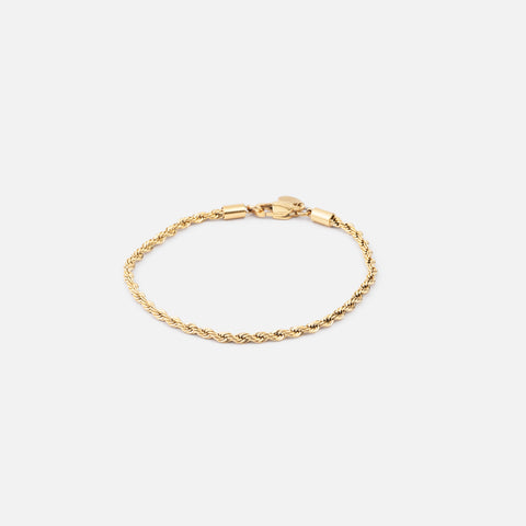 3MM ROPE CHAIN + BRACELET SET - GOLD